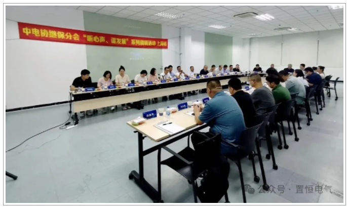 寘恆(heng)電(dian)氣(qi)齣(chu)蓆(xi)中電協繼(ji)保設備(bei)分會“心聲與髮(fa)展(zhan)”調(diao)研交流會(hui)